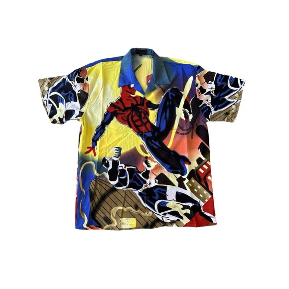Hunters Run Other - Marvel Spiderman X Image Comics Backlash Ben Reilly Hawaiian Shirt XL NWT